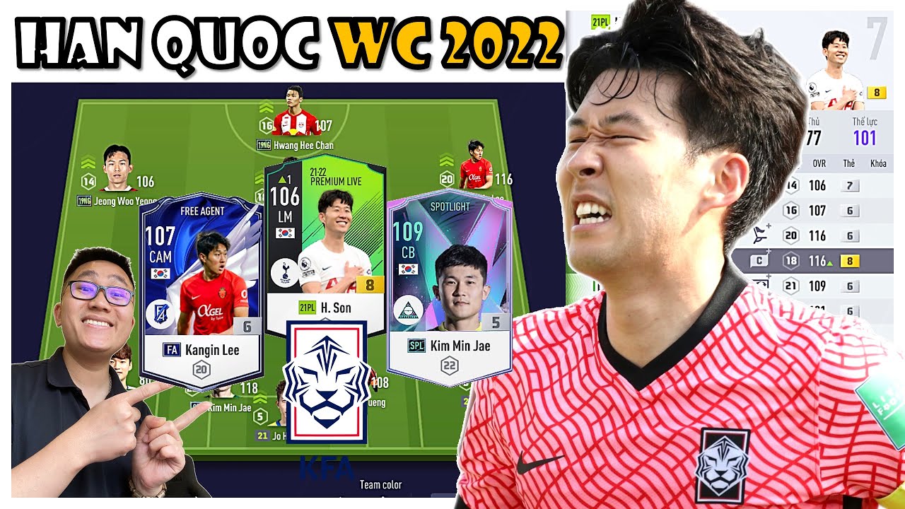 Đội Hình HÀN QUỐC Cực Mạnh World Cup 2022 Trong FO4 Với: SON HEUNG MIN, KIM MIN JAE, KANGIN LEE